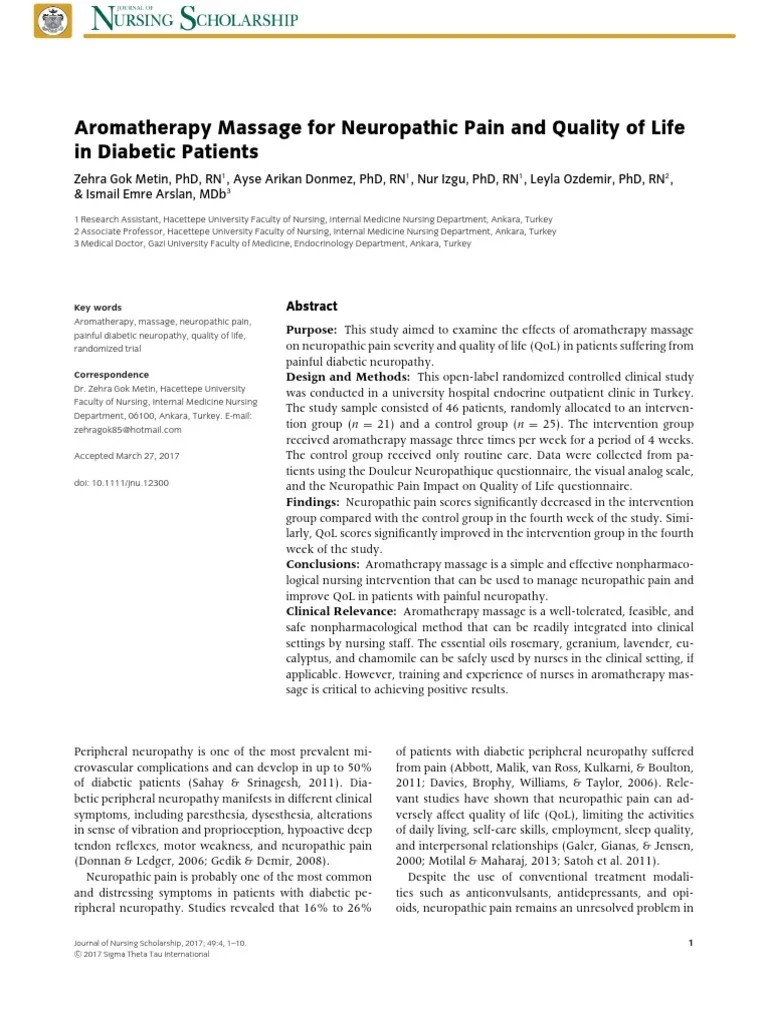 Foot Bath PDF Peripheral Neuropathy Aromatherapy