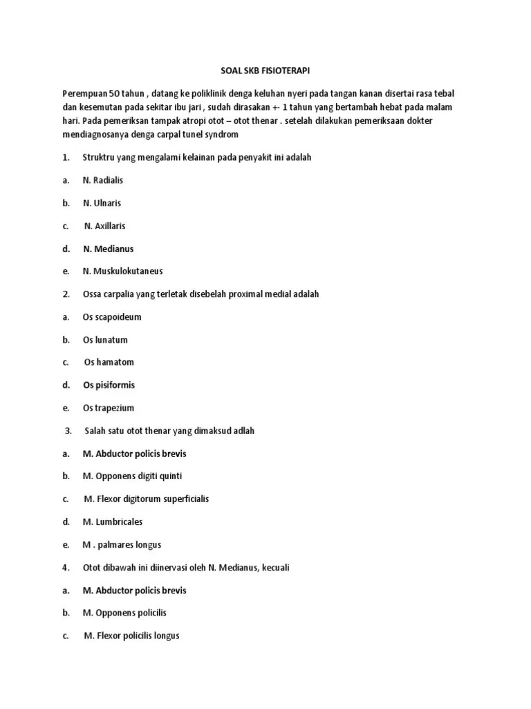 SOAL SKB FISIOTERAPI