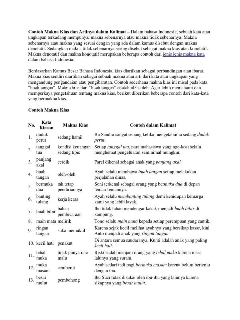 Contoh Makna Kias | PDF