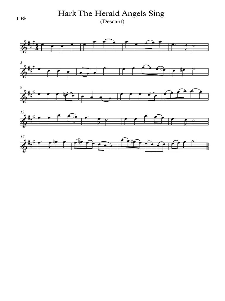Hark The Herald Angels Sing (Descant) 1 BB PDF