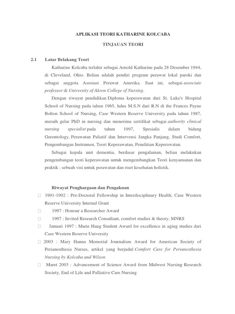 APLIKASI TEORI KATHARINE KOLCABA.docx