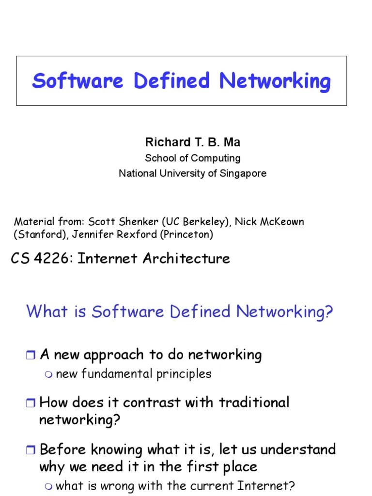 Software Defined Networking An Introduction to its Fundamental
