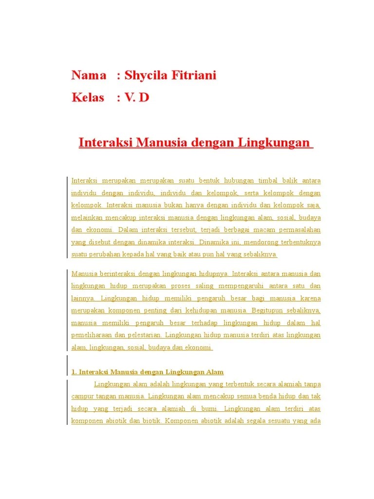 Apa Saja Interaksi Yang Terjadi Dalam Lingkungan Alam – Nasi