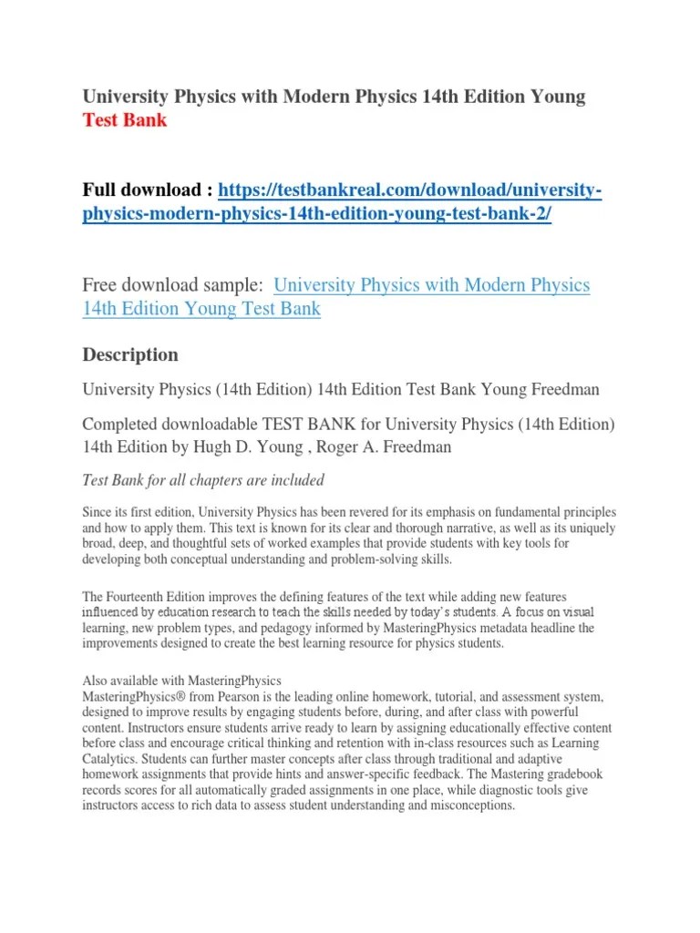 ️ University physics 14th. University Physics With Modern