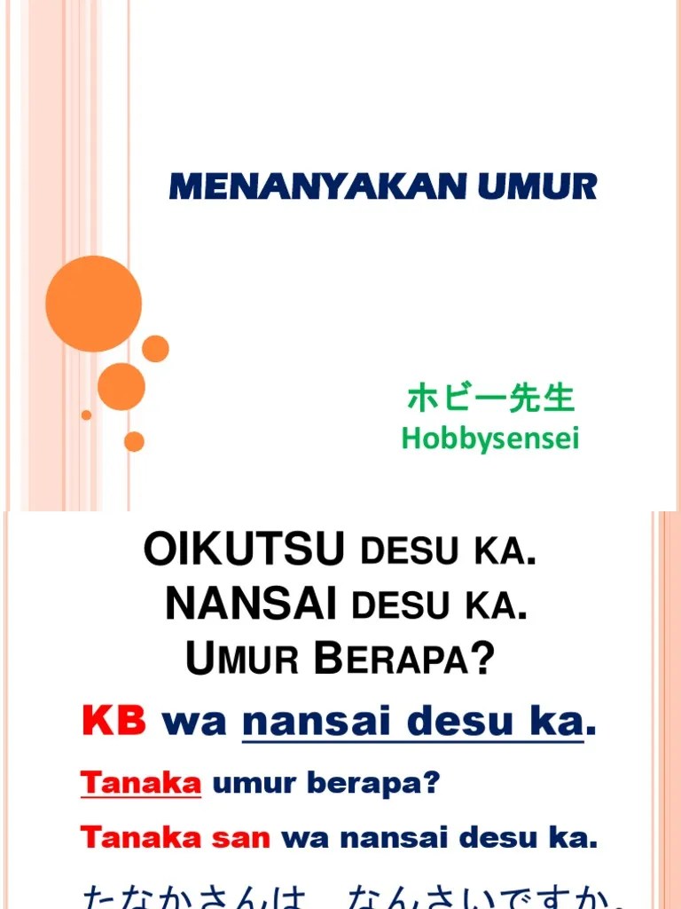 Angka Dan Umur | PDF