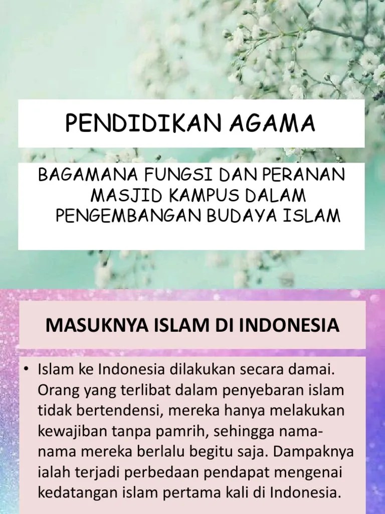 Fungsi Dan Peranan Masjid Kampus Dalam Pengembangan Budaya Islam
