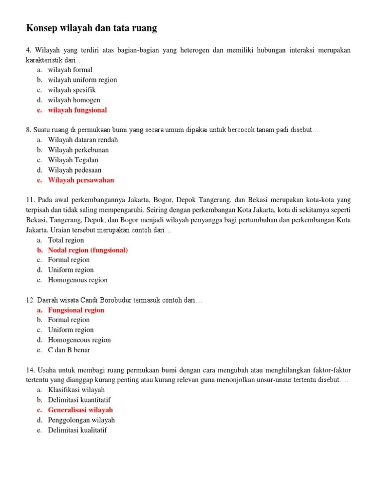 Konsep Wilayah Dan Tata Ruang Geografi Kelas 12 - Menata Rapi