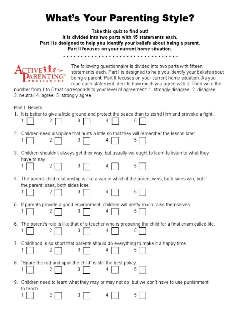 Parenting_Style_Quizprintable.pdf Spanking Parenting