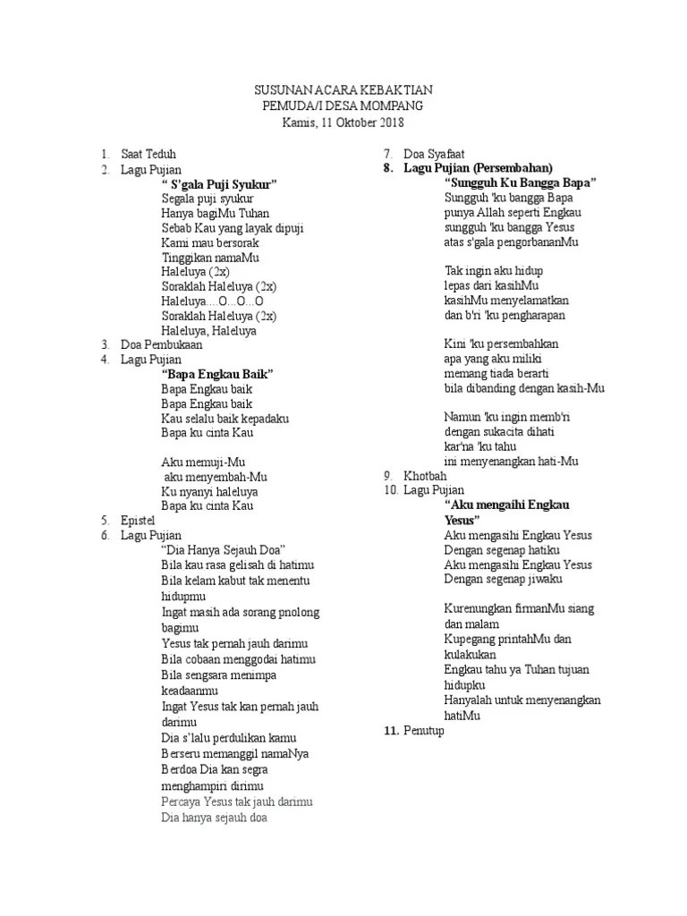 Bapa Engkau Sungguh Baik Lirik Dan Chord