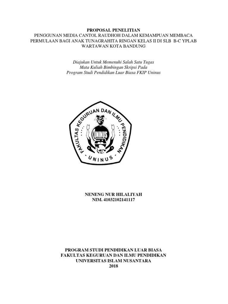 Proposal Penelitian Membaca | Pdf