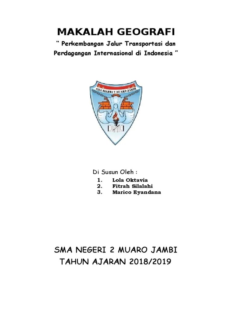 Perkembangan Jalur Trasnportasi Dan Perdagangan Internasional Di Indonesia  | PDF