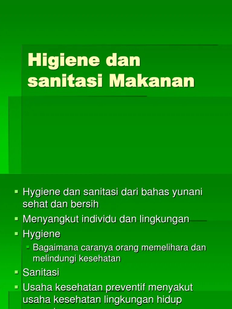 Higiene Dan Sanitasi Makanan | PDF