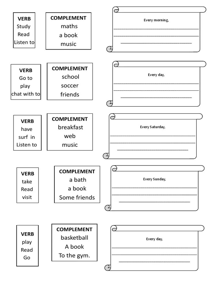 Maths A Book Music Verb Complement PDF