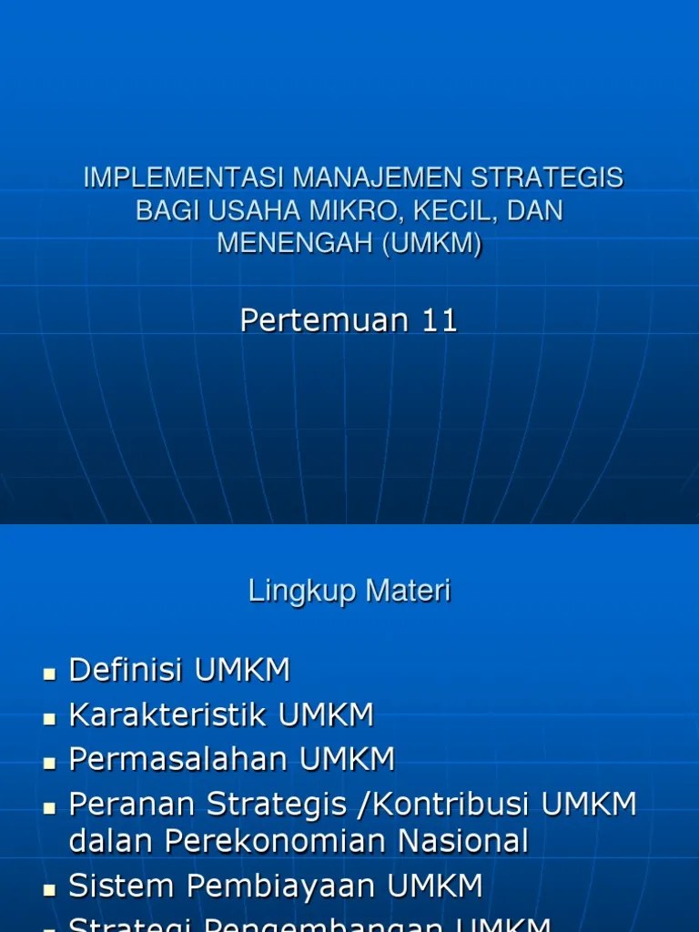 Manajemen Strategik UMKM 1 PDF