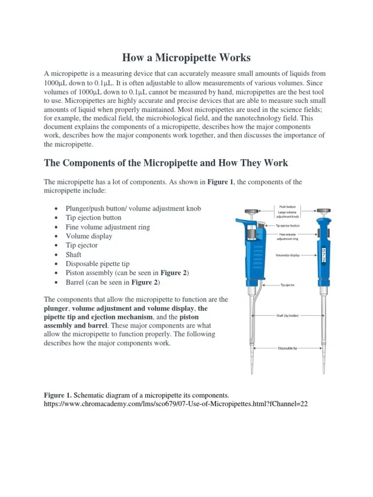 How A Micropipette Works 2 | PDF | Nature