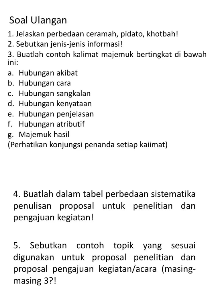 Sebutkan Dan Jelaskan Jenis Jenis Proposal Coba Sebutkan