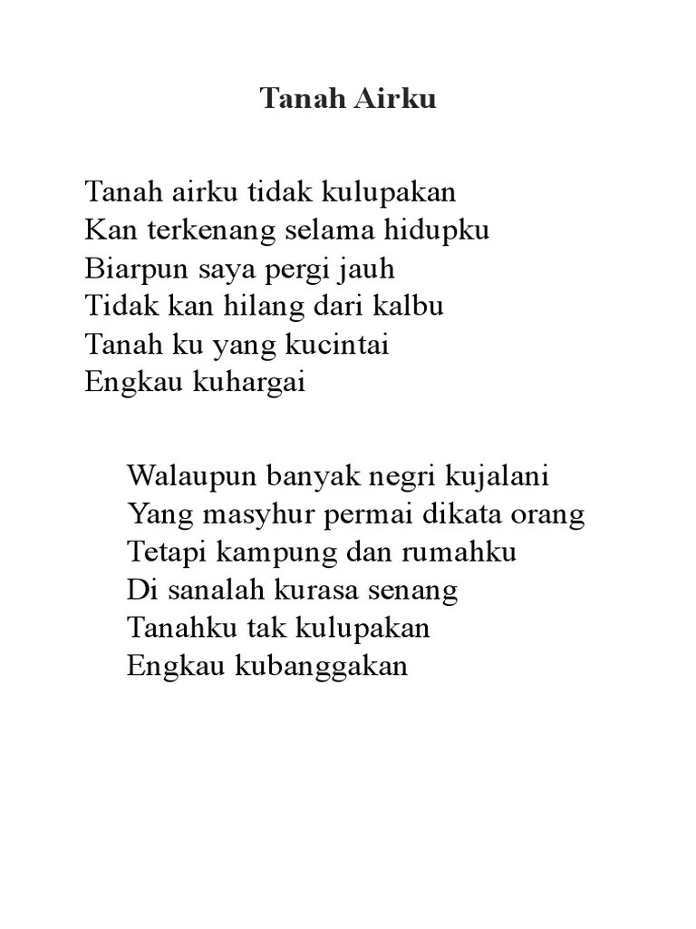 Tanah Airku Tidak Kulupakan Berbagi Informasi
