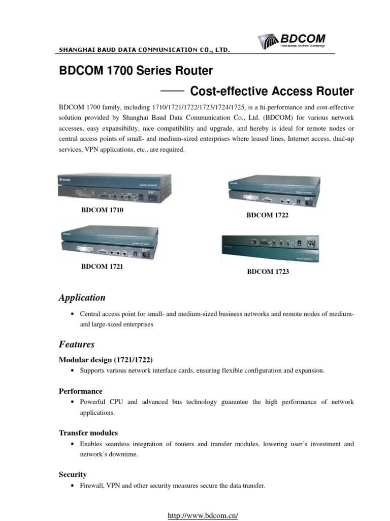 Series Cost Effective Access Router PDF Computer