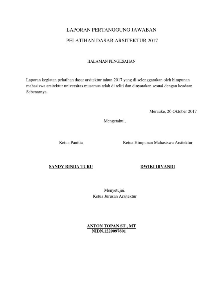LAPORAN PERTANGGUNG JAWABAN