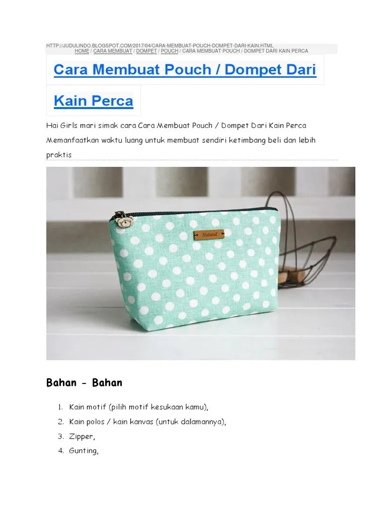 Cara Membuat Pouch 1 | PDF