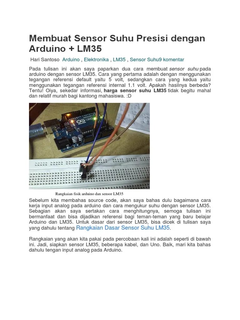 Membuat Sensor Suhu Presisi Dengan Arduino