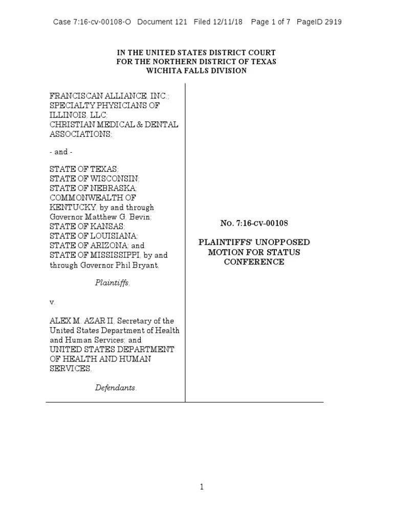 Motion For Status Conference PDF Summary Judgment Lawsuit