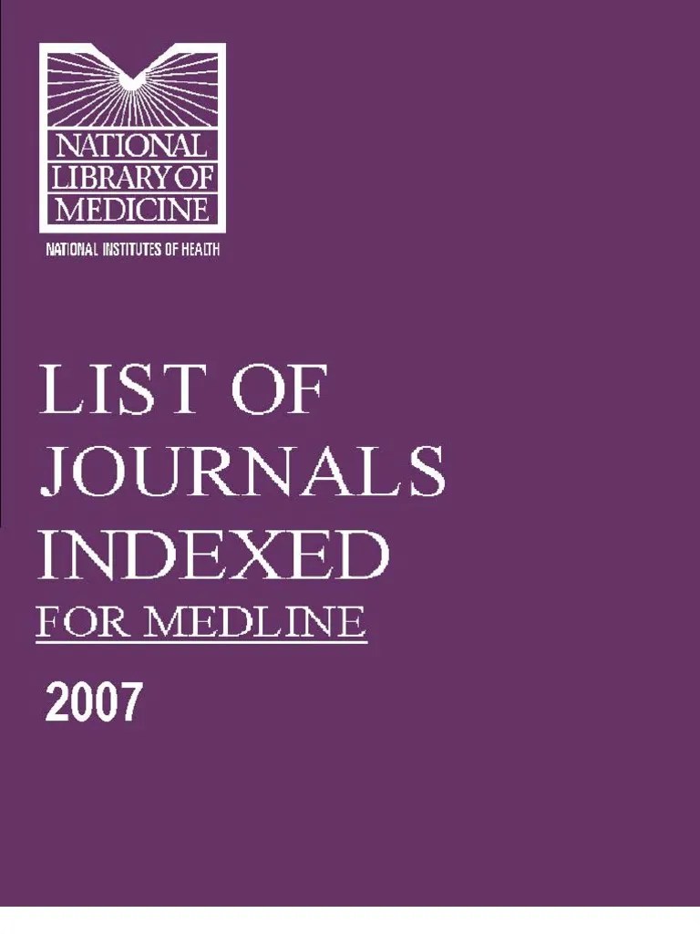 Index Medicus Med Line 2007 PDF International Standard Serial