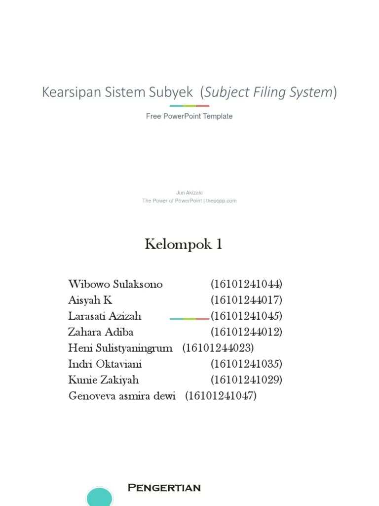 Penyimpanan Arsip Sistem Subjek | PDF