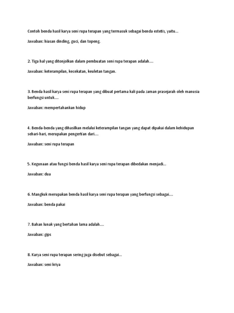 Jelaskan Fungsi Benda-Benda Seni Terapan - Safekey