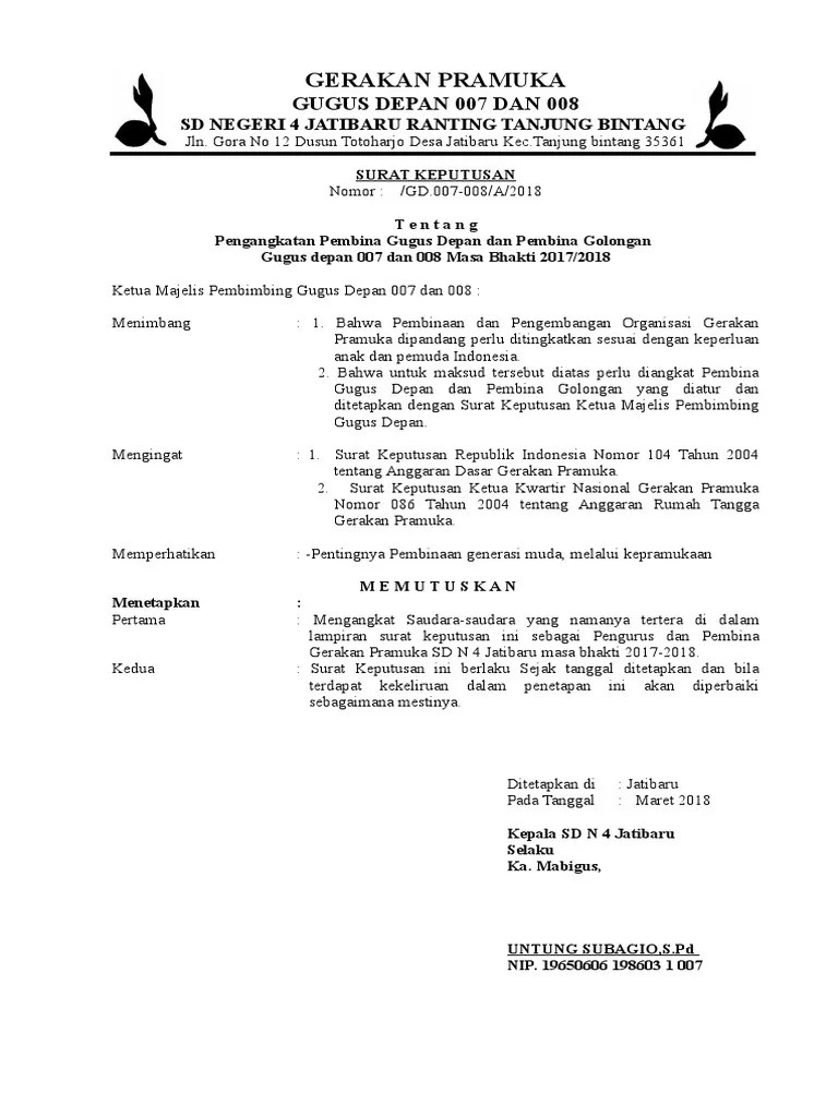 SK Pembina Pramuka | PDF