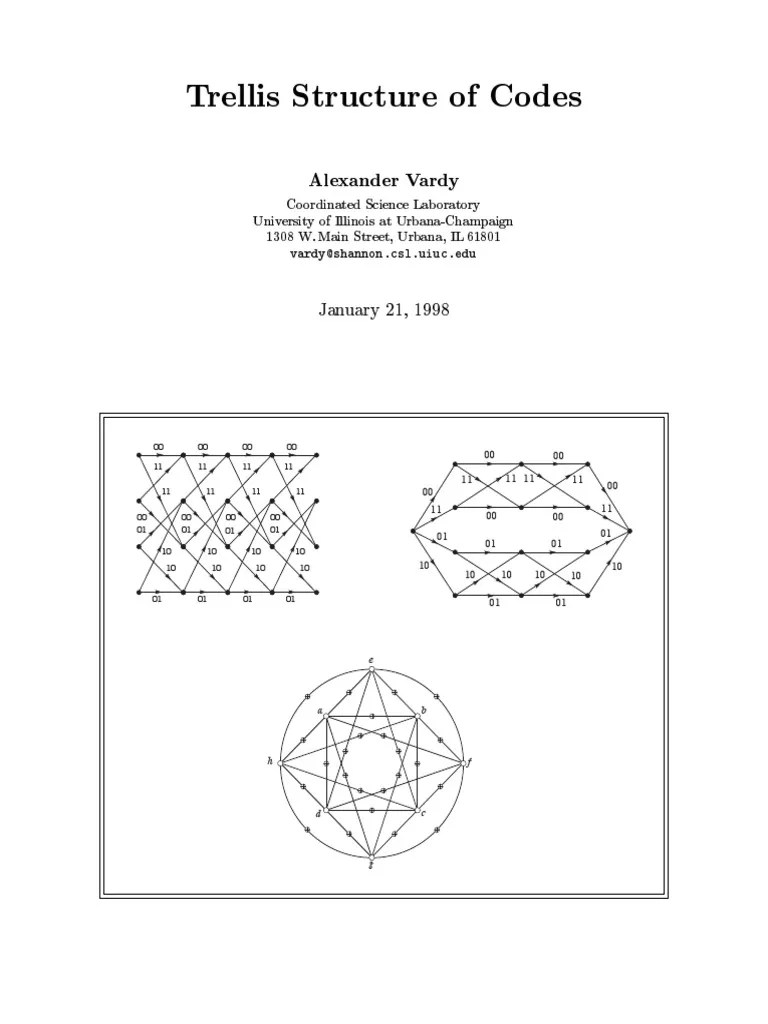 Trellis Structure of Codes Computational Complexity Theory Vertex (Graph Theory)