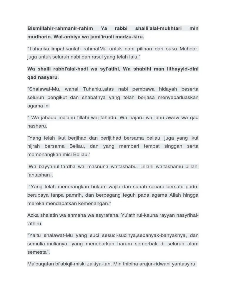 Sholawat Mudhoriyah | PDF