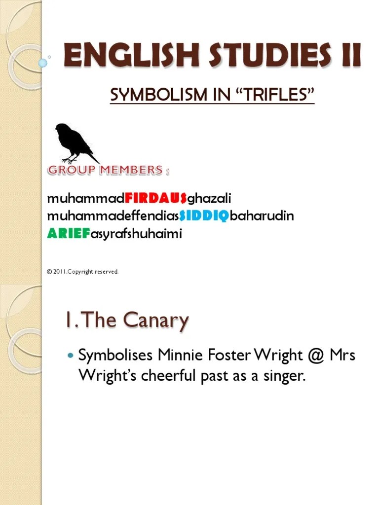Symbolism in Trifles PDF