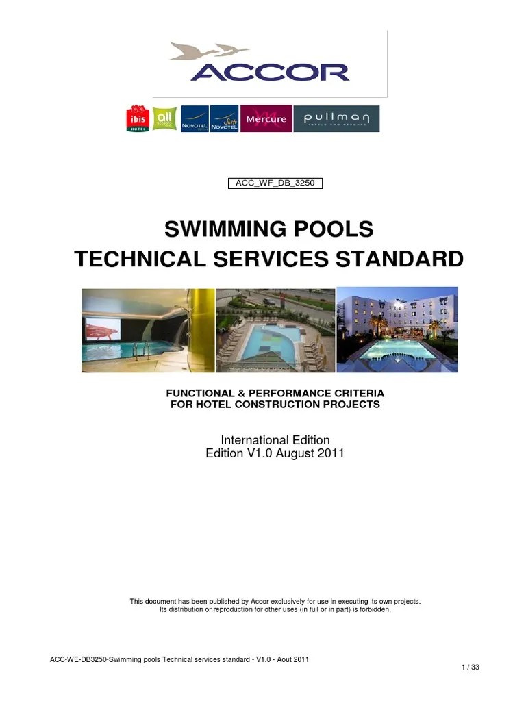 ACC WE DB3250 Swimming Pools Technical Services STD 1 0 Aug 11 PDF