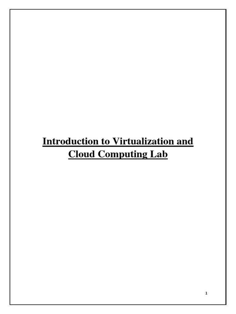 CCV Lab List PDF Virtual Machine V Mware