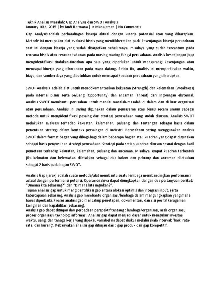 Analisis Gap | PDF