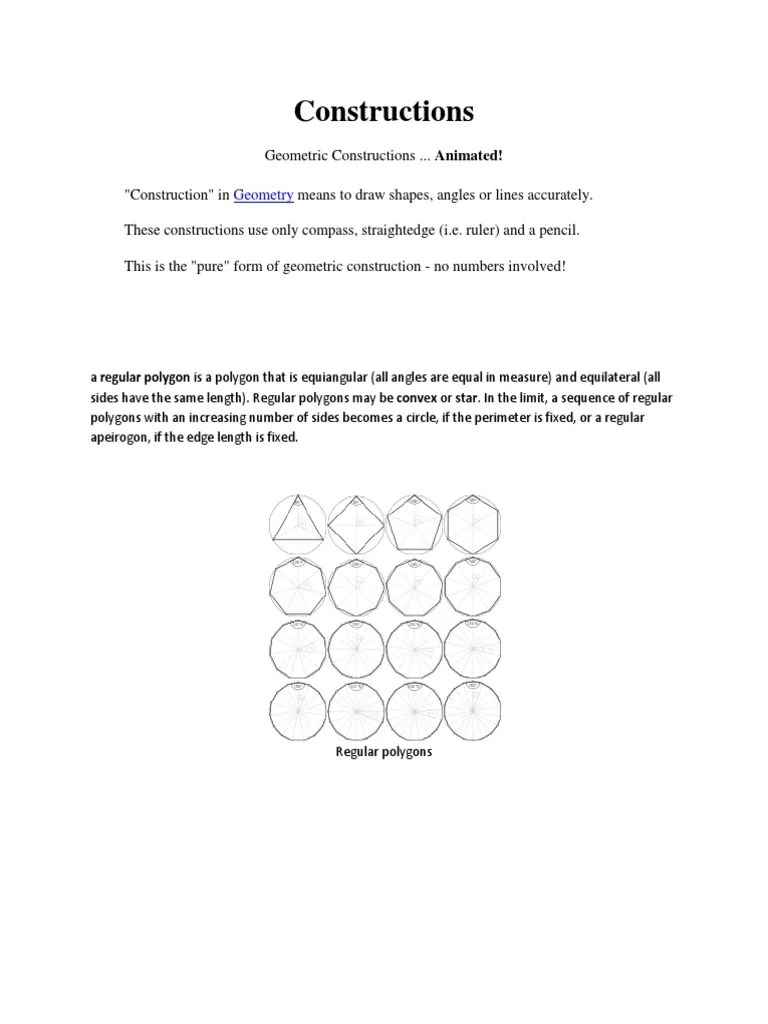 Constructions Geometry PDF