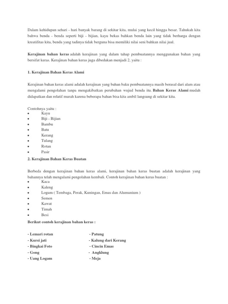 Makalah Kerajinan Bahan Keras Dari Bambu