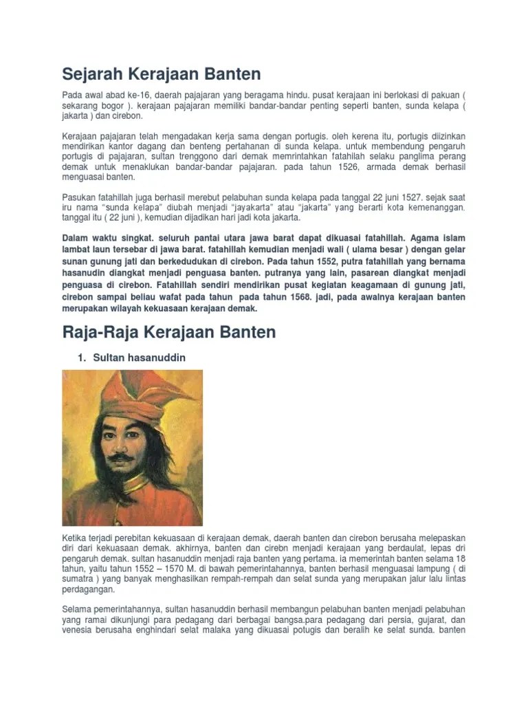 Kerajaan Banten | PDF