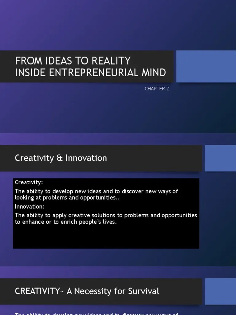 Entrepreneurship Chapter 1 | PDF