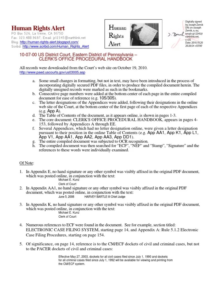 100700 US District Court Eastern District of PA CLERK's OFFICE