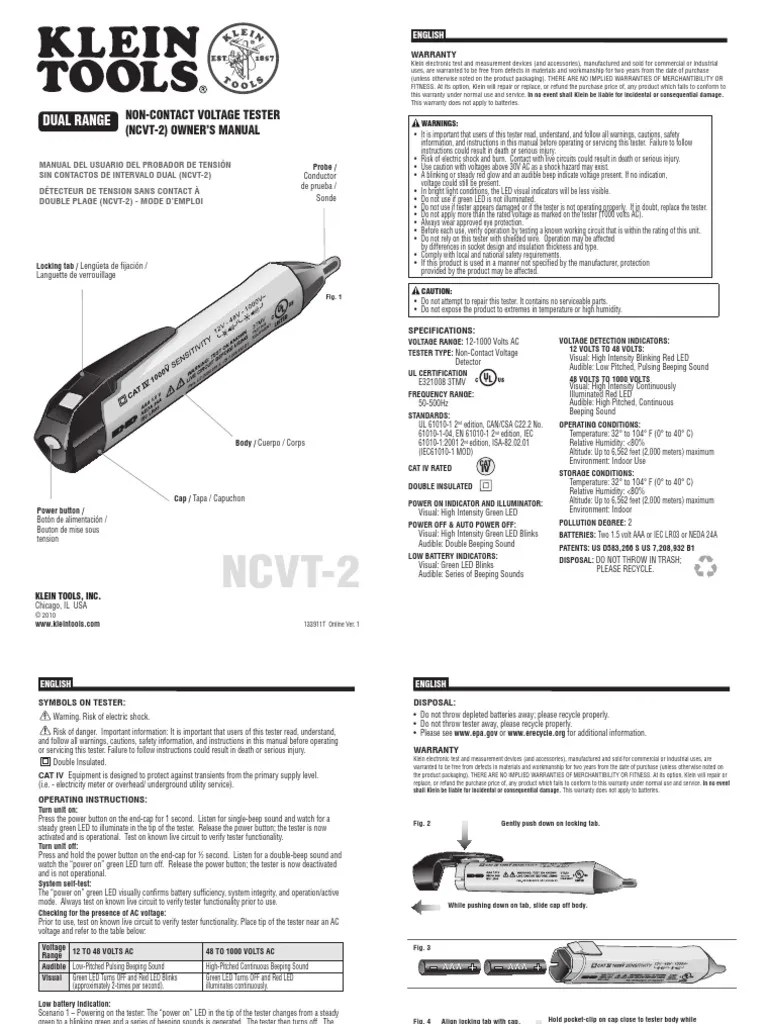 NCVT-2: Dual Range | Voltage | Materials