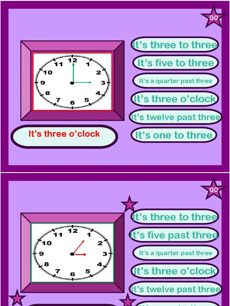 What Time Is It Game PDF