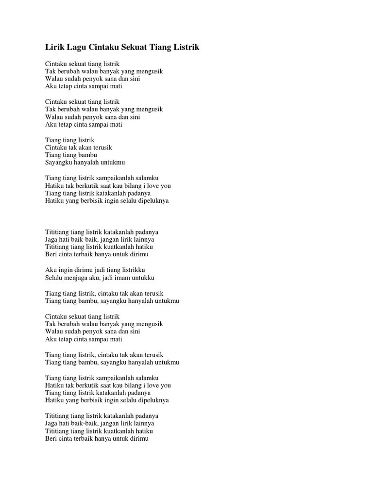 Lirik Lagu Jangan Bilang I Love You