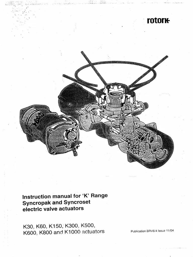 Rotork K Series Actuator Manual Pdf
