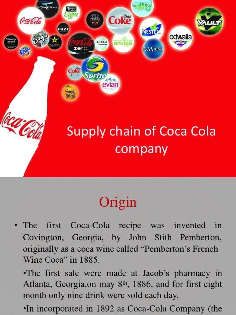 Supply Chain of Coca Cola Company PDF Coca Cola The Coca Cola Company