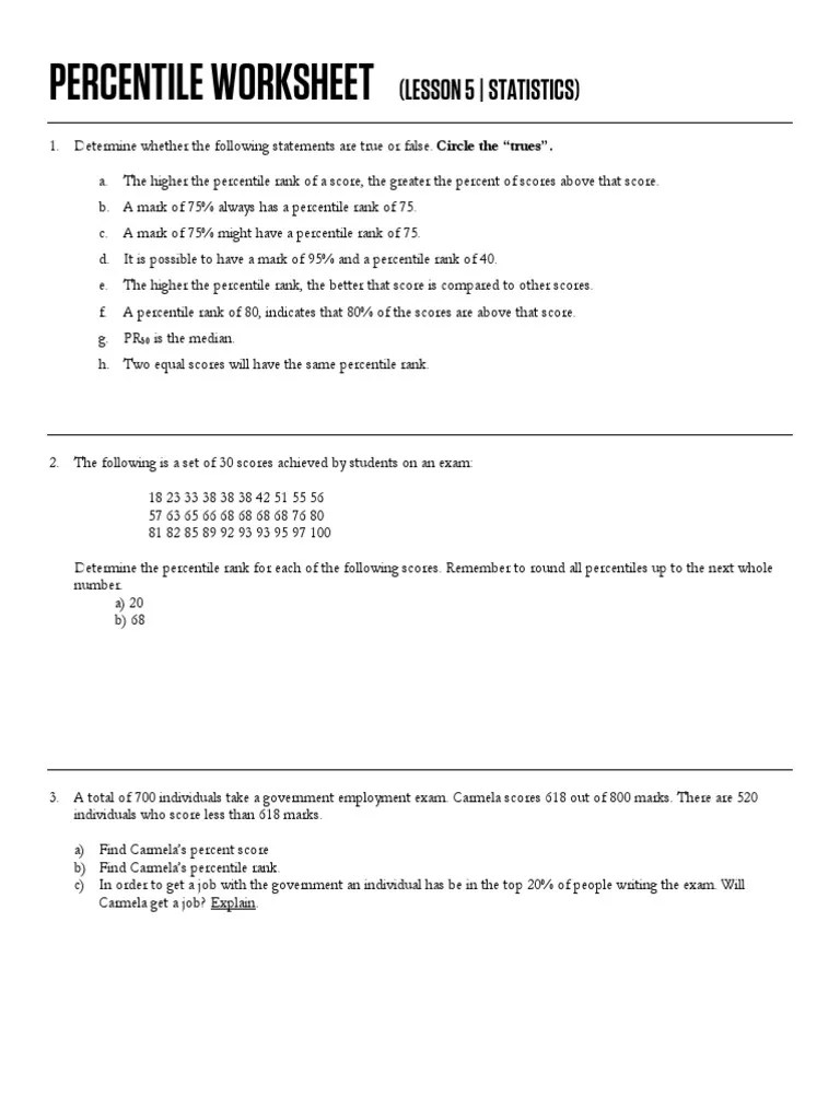 Percentile+Worksheet.pdf Percentile Median