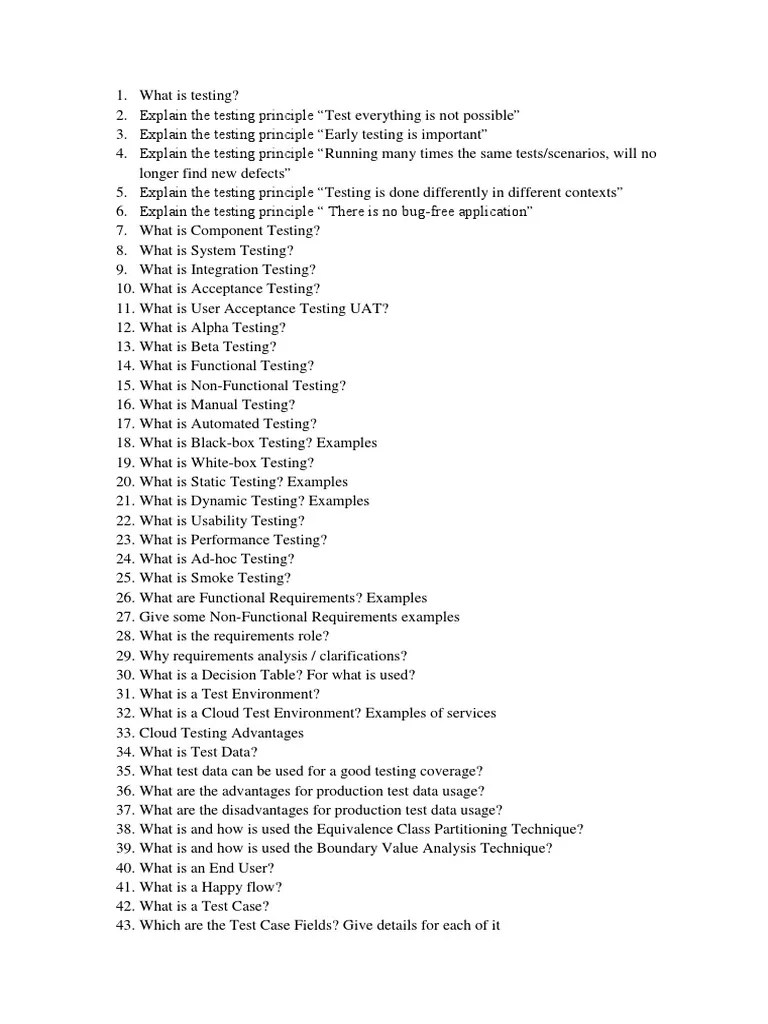 QA Interview Questions PDF Scrum (Software Development) Software