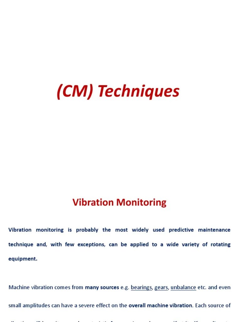Vibration Monitoring Techniques A Guide to Understanding Machine