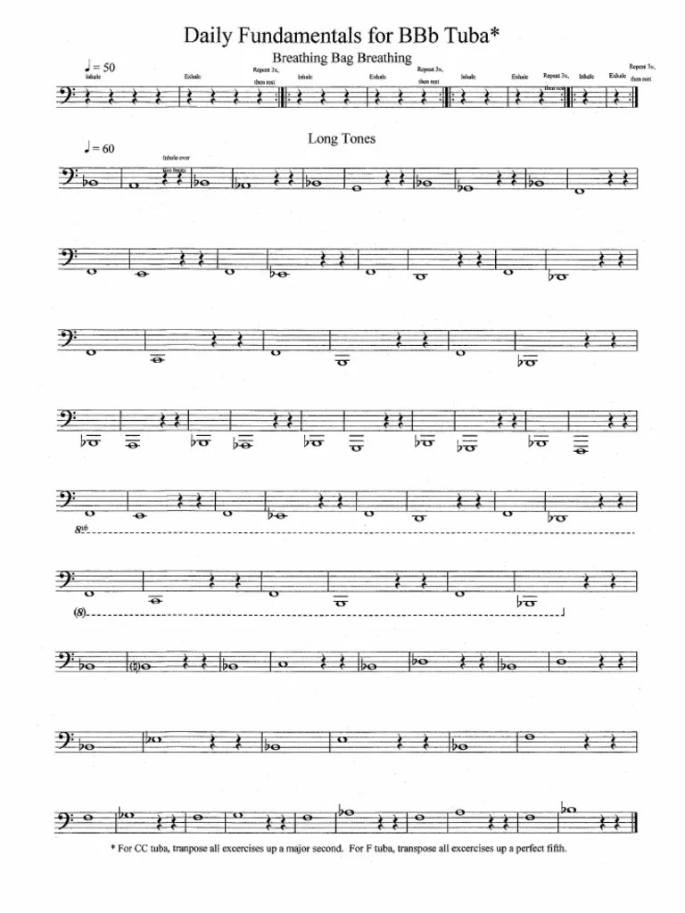 Daily Warm Up For Tuba PDF PDF